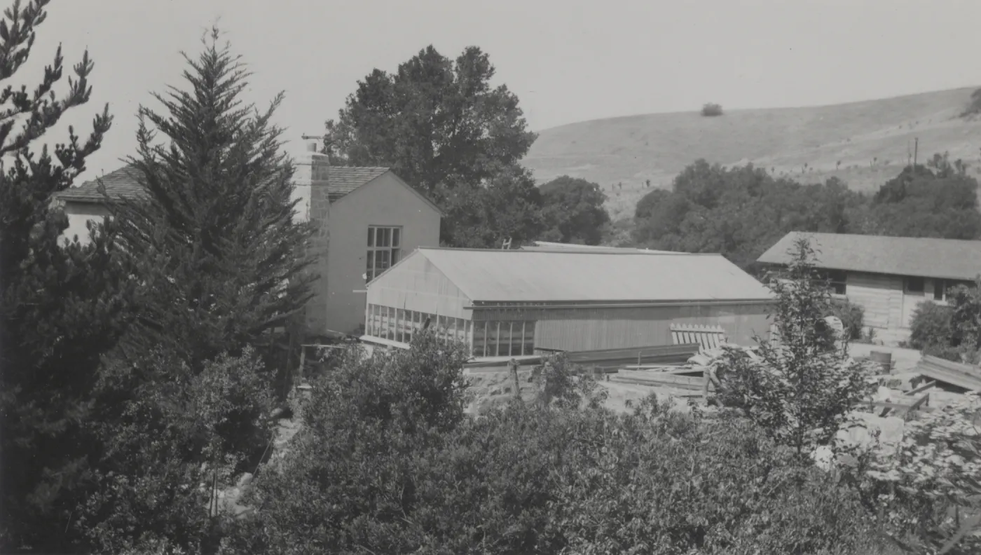 Administrative center and greenhouse, 1942