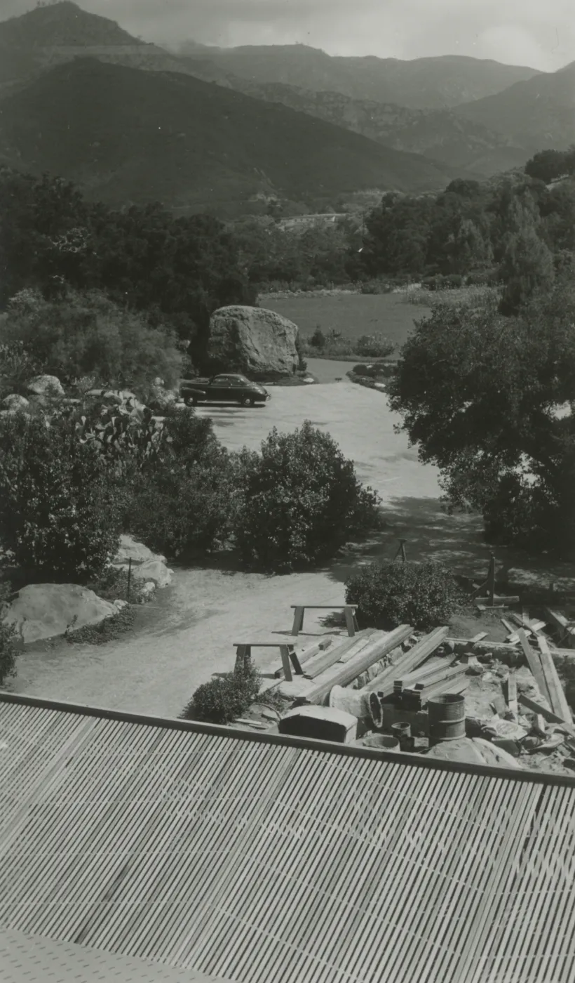 mountain view and Garden Entrance from the Blaskley Library