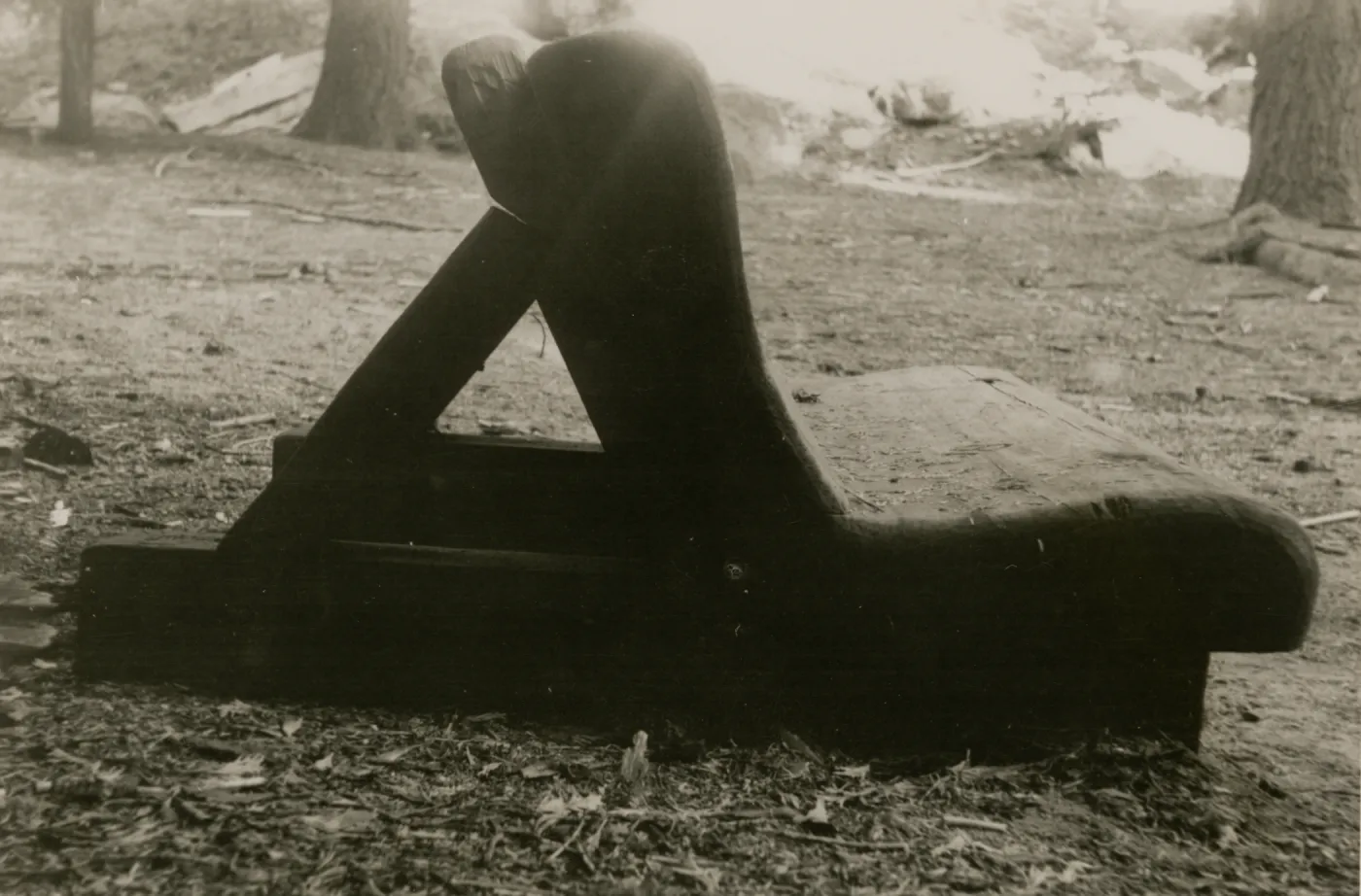 redwood bench prototype, Yosemite