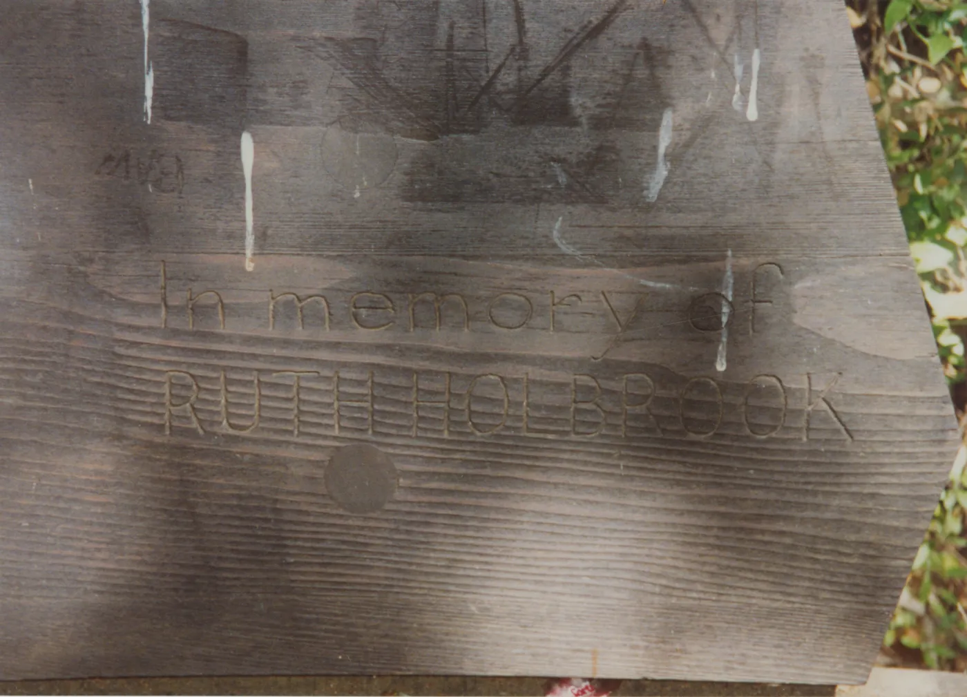 Ruth Holbrook Bench, 1974