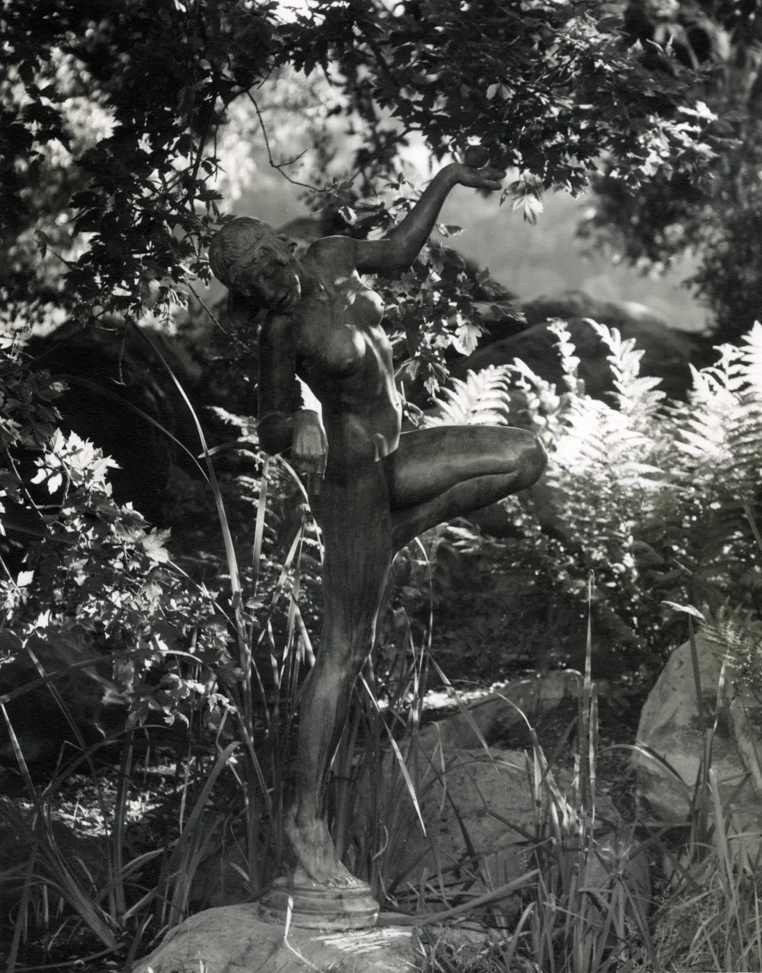 â€˜Frog Princess' sculpture by Gilbert Bayes at the pond