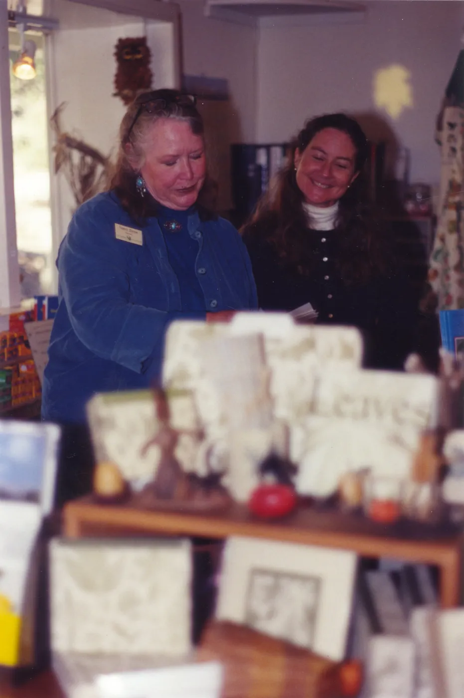 Nancy Byrne and Gail Milliken in gift shop