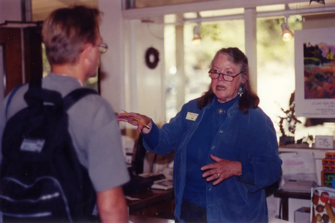 Nancy Byrne in gift shop