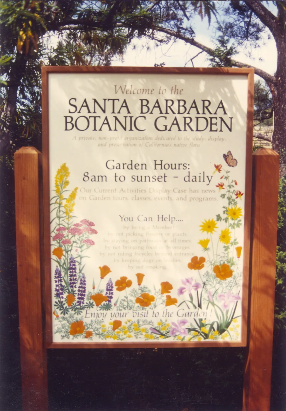 Tile entrance sign