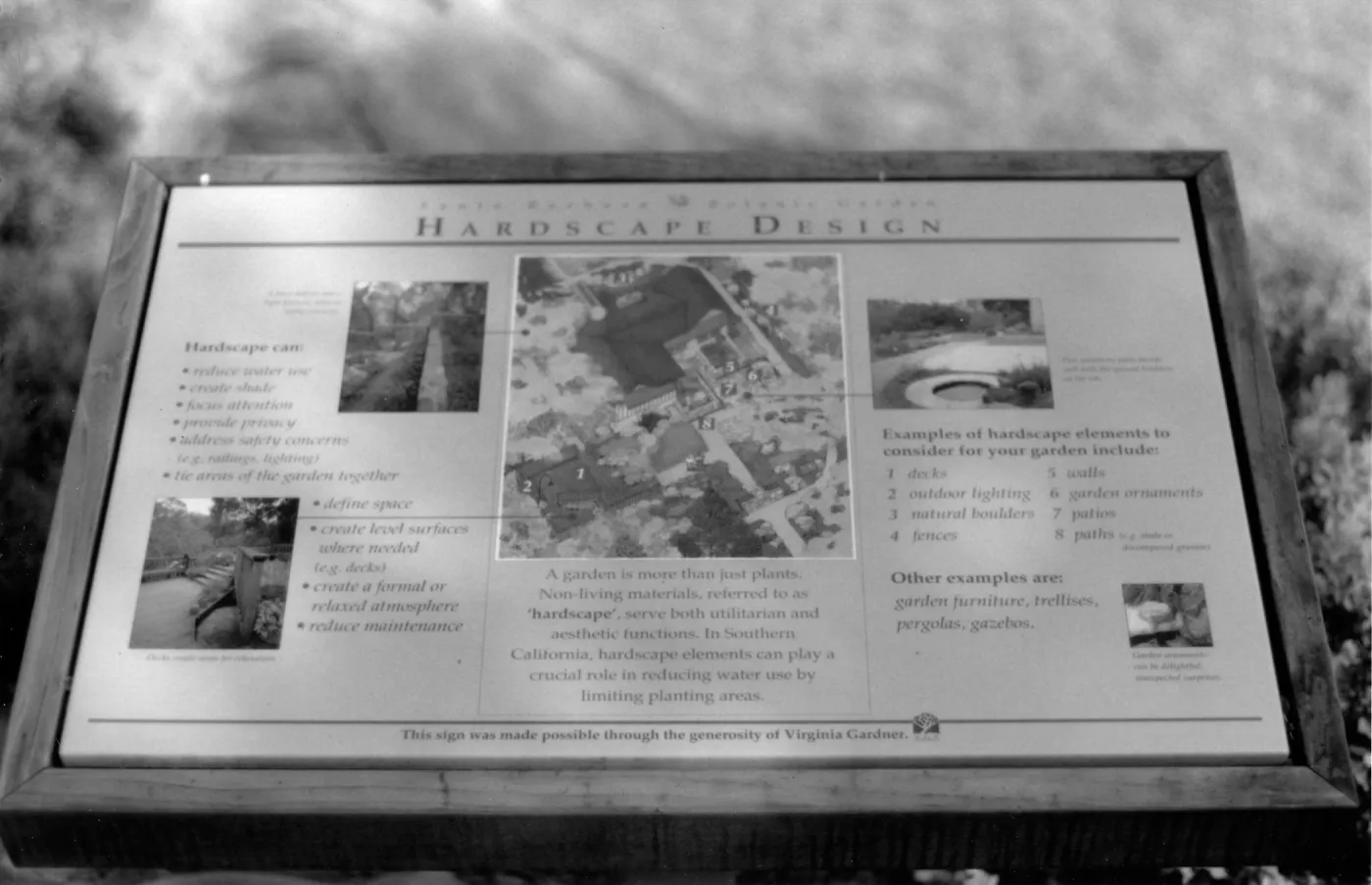 Hardscape Design interpretive sign