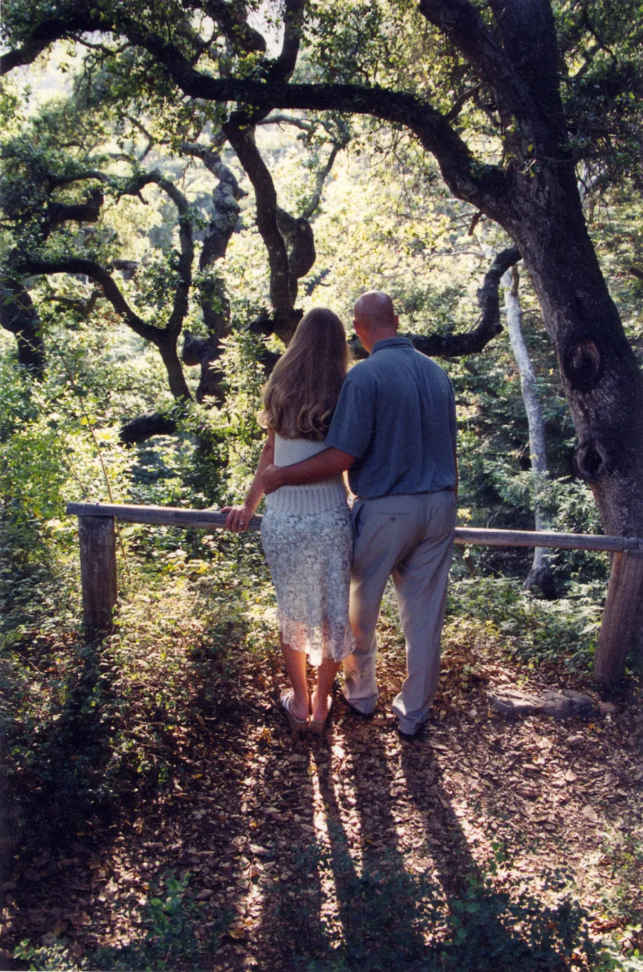 Visitors in Garden, engagement photo outtakes