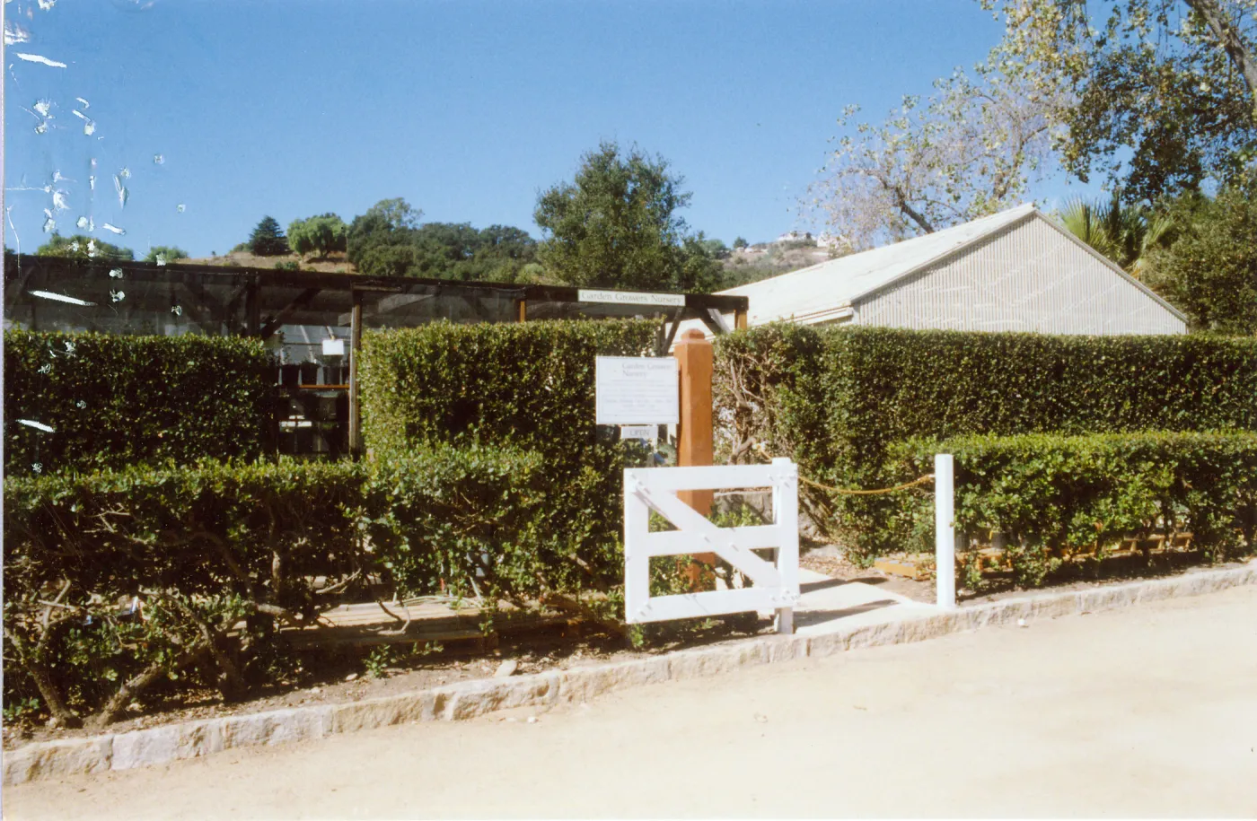 Entrance gate to Garden Growers Nursery