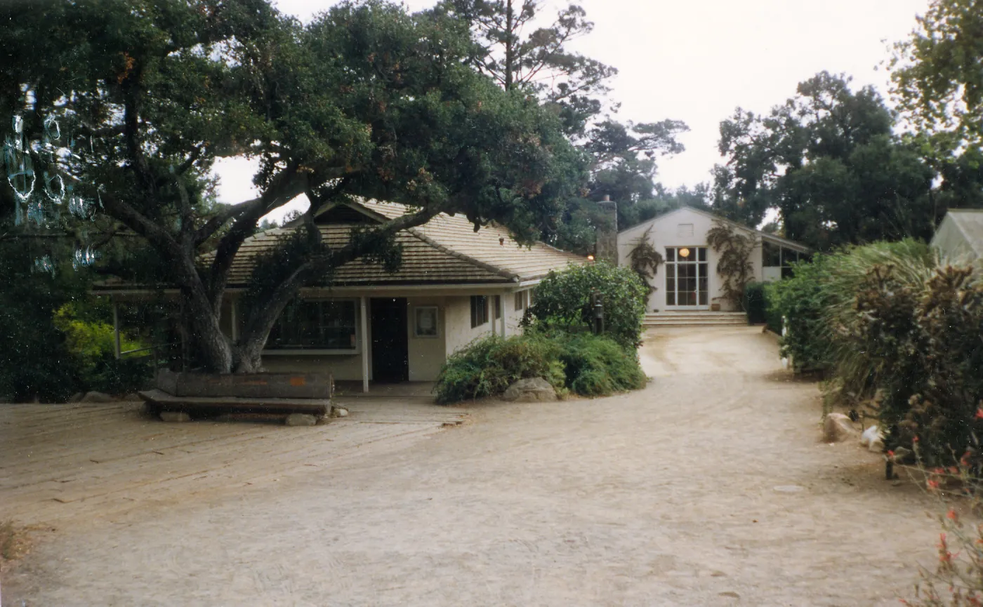 Gift Shop, Library, railroad ties on left