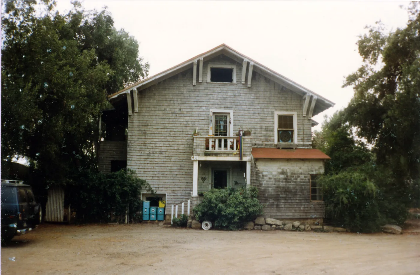 Gane House, front, 1200 Mission Canyon Rd., looking south