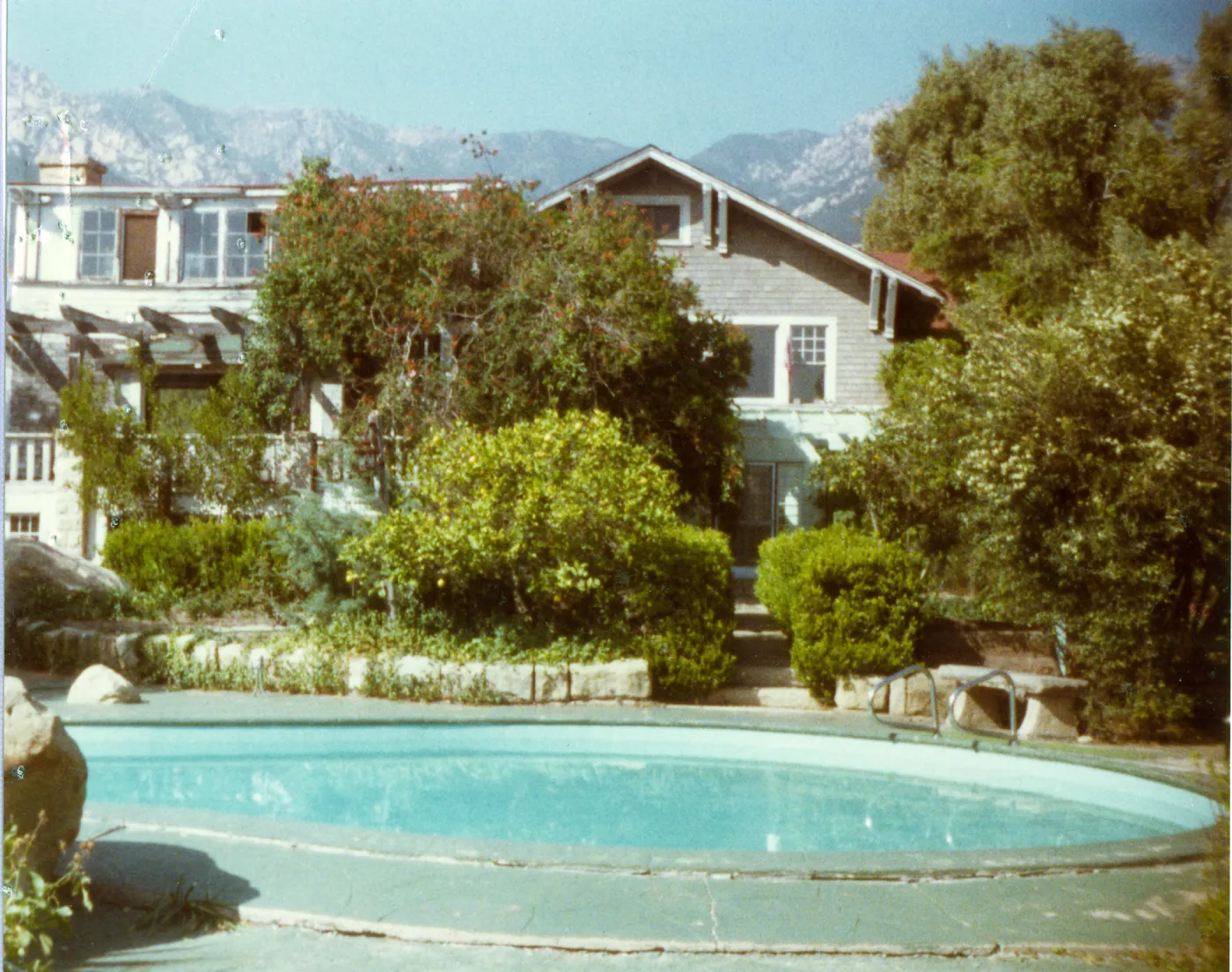 Gane House, swimming pool, looking north