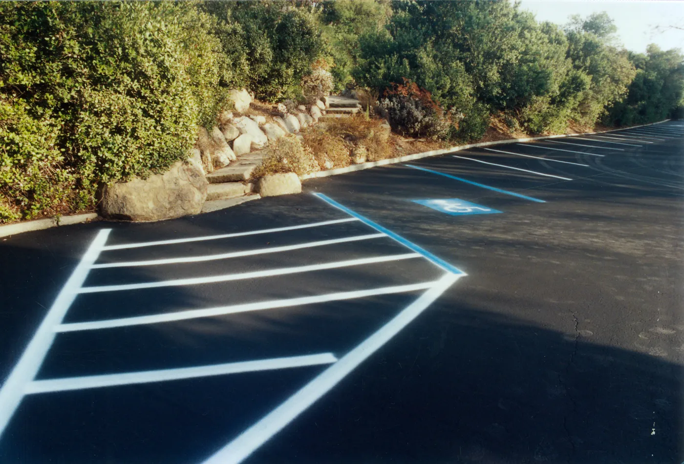 parking lot striping, probably around 1998