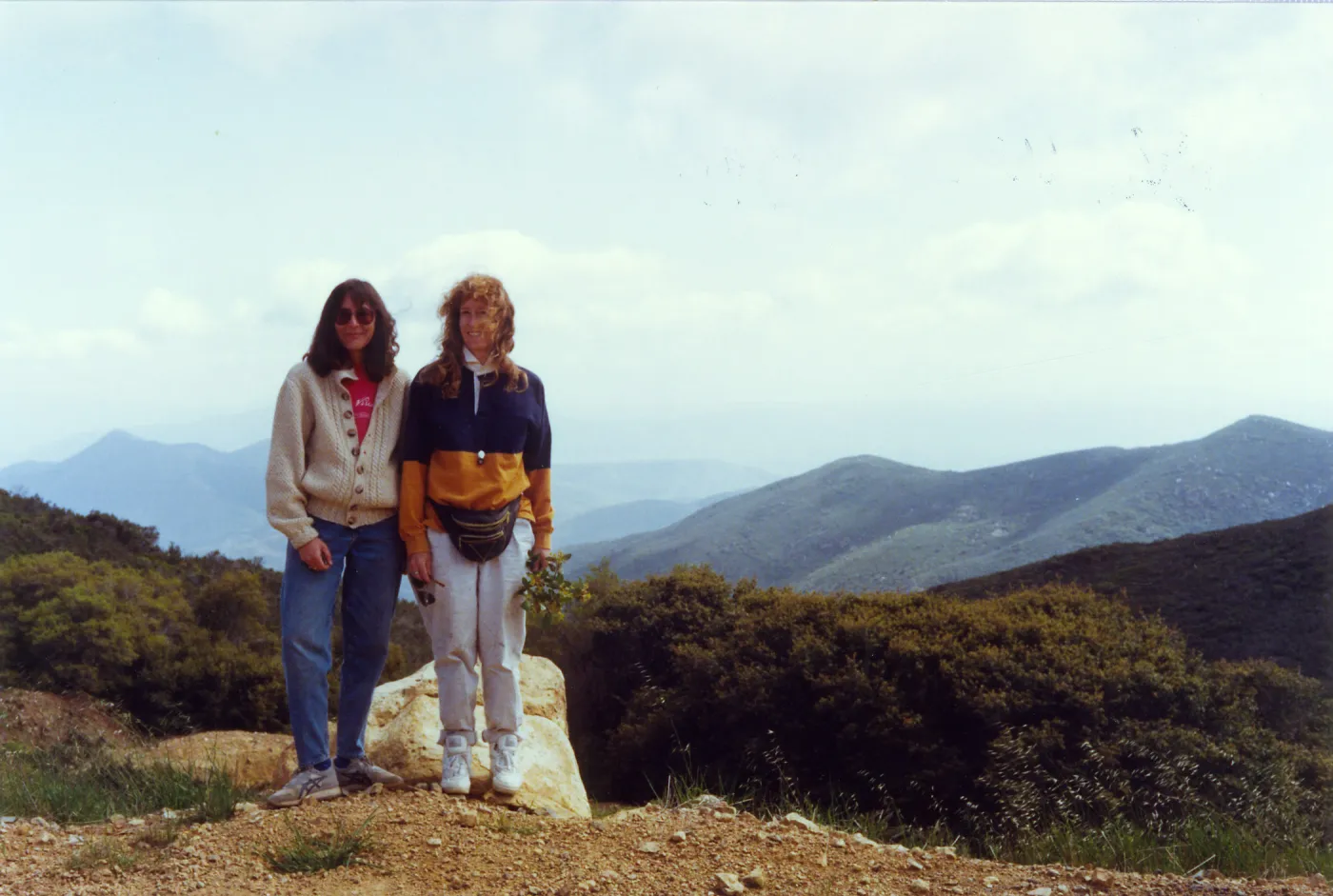 Carol Bornstein and Betsy Collins on trip to Otay Mountain
