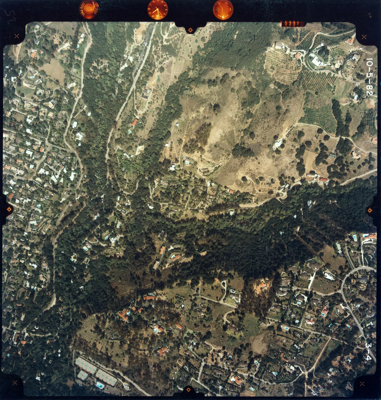 Aerial survey photo including SBBG