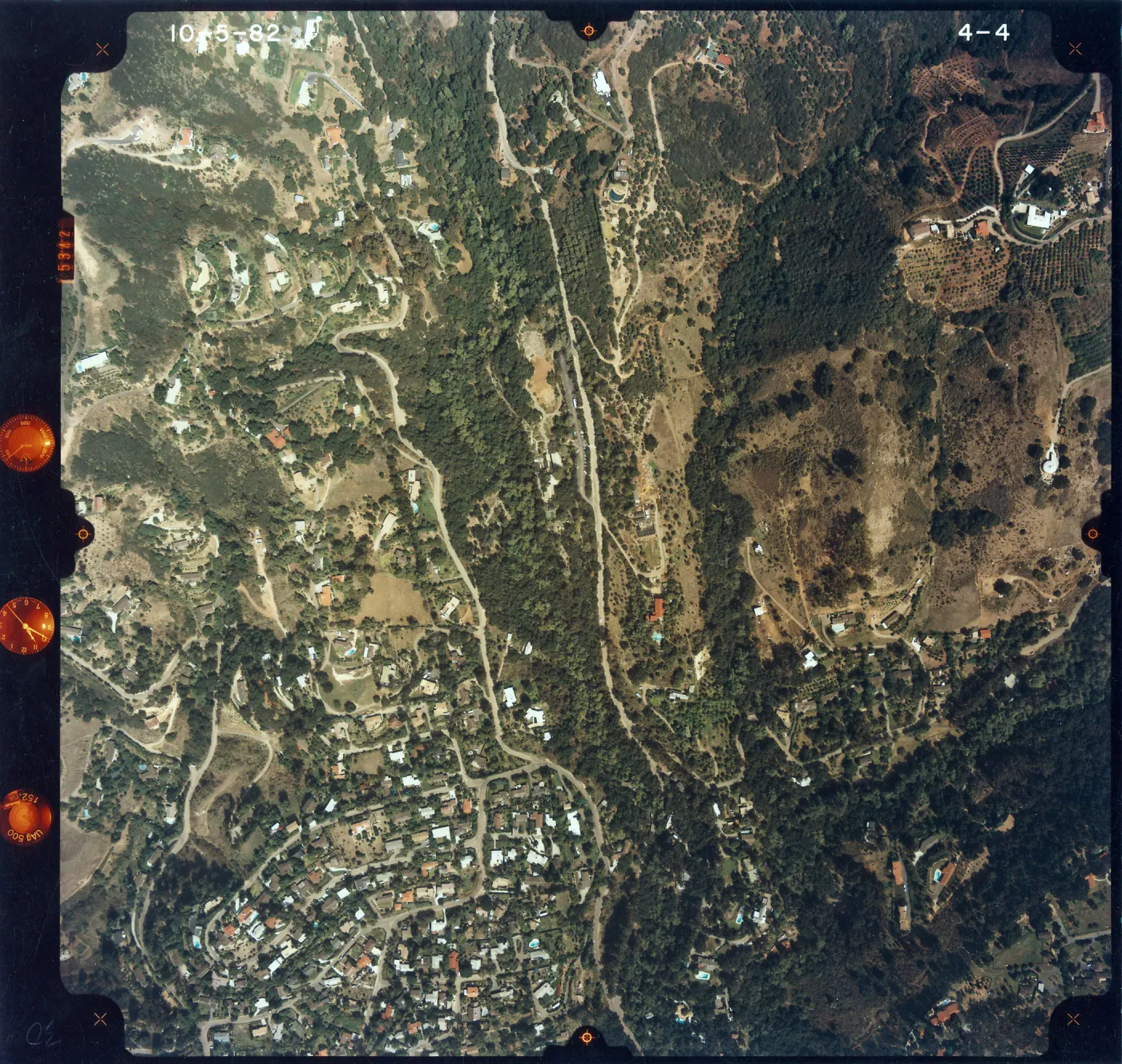 Aerial survey photo including SBBG