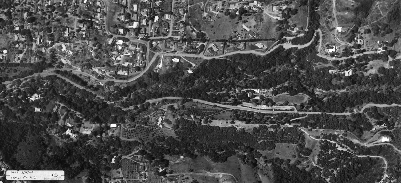 Aerial photo of SBBG.