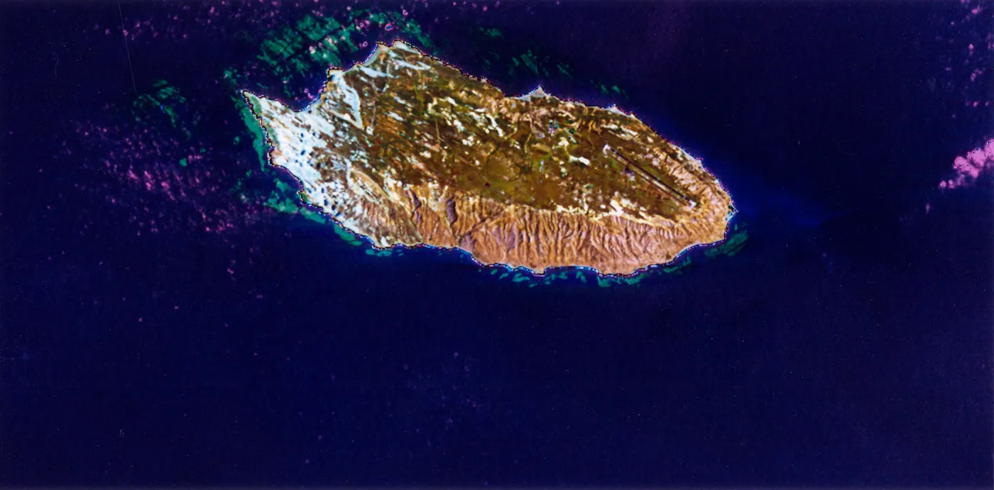 Satellite view of San Nicolas Island