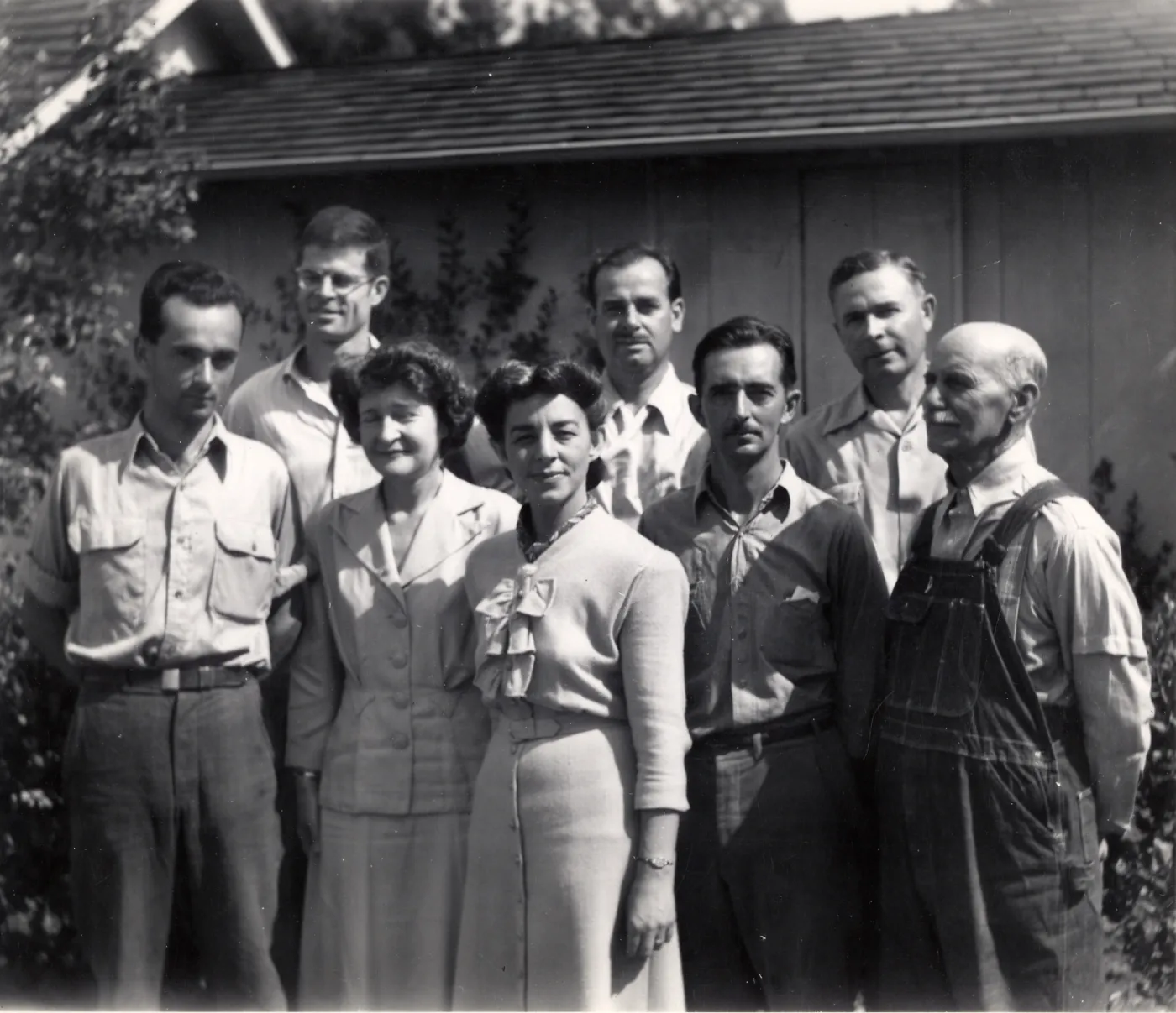 Staff Group Photo - left to right: Jack Kiefer, Clifton Smith, Katherine Miller, Elizabeth Norland, Roy O. Wells, Leon Endow, Maunsull Van Renssselaer, Herbert Doyle