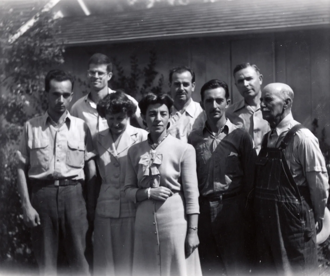 Staff Group Photo - left to right: Jack Kiefer, Clifton Smith, Katherine Miller, Elizabeth Norland, Roy O. Wells, Leon Endow, Maunsull Van Renssselaer, Herbert Doyle