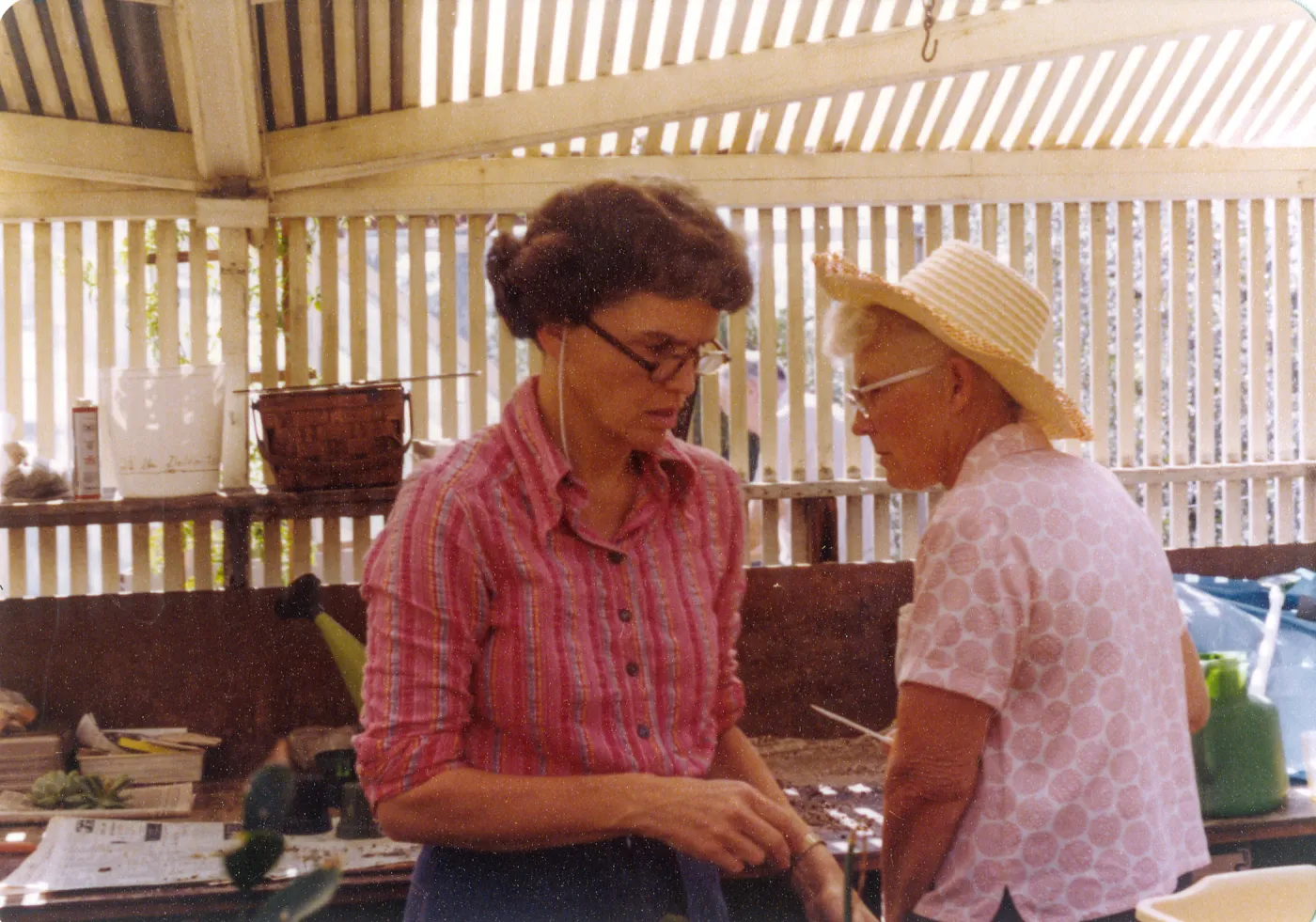 Volunteers - Garden Growers, Blair Gray (left), Phoebe (right)