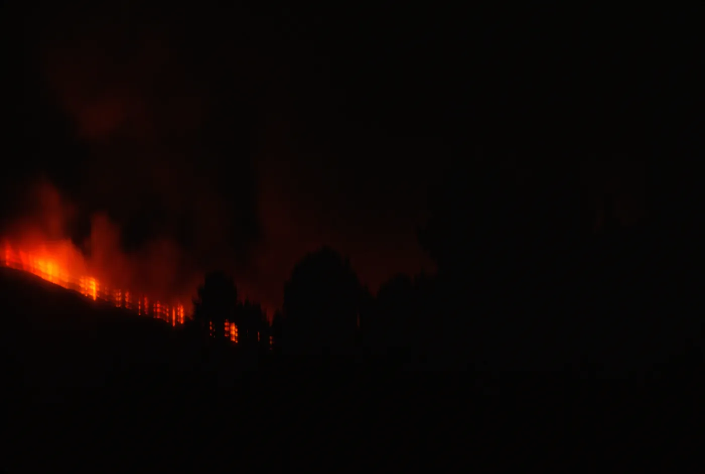 Coyote Fire, mountains above the Santa Barbara Botanic Garden, second night
