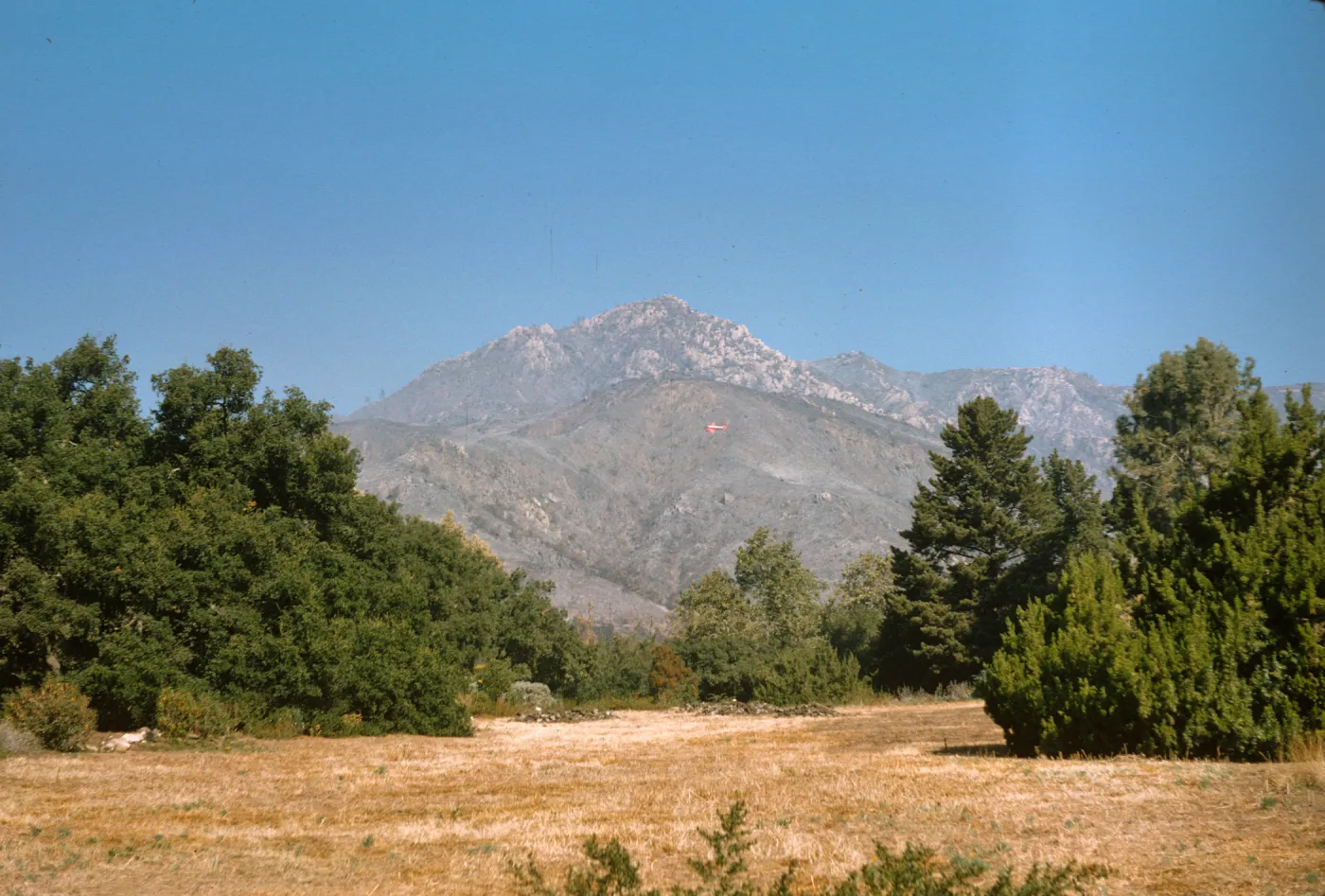 Coyote Fire aftermath from Santa Barbara Botanic Garden Meadow