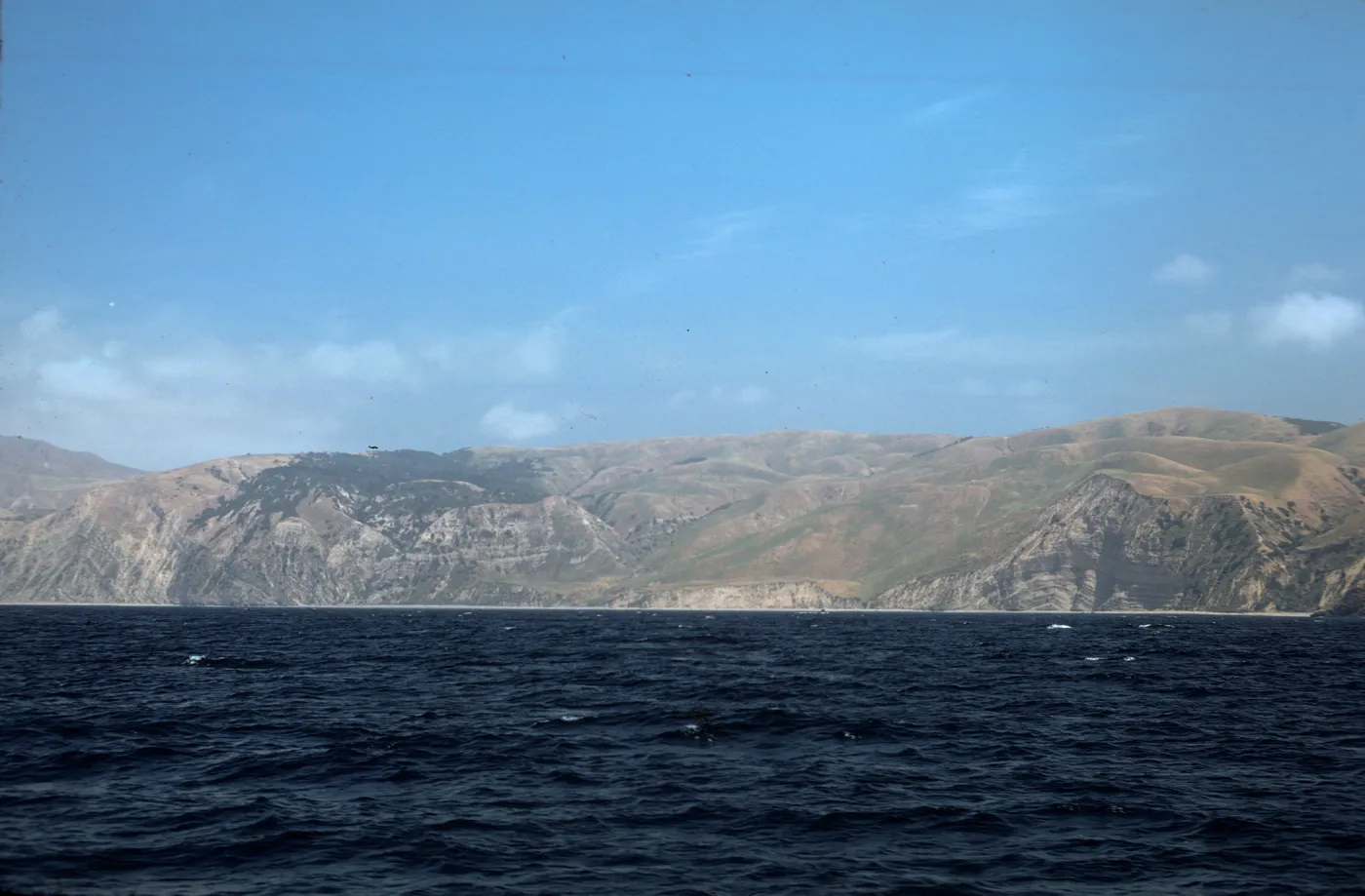 Santa Cruz Island from boat