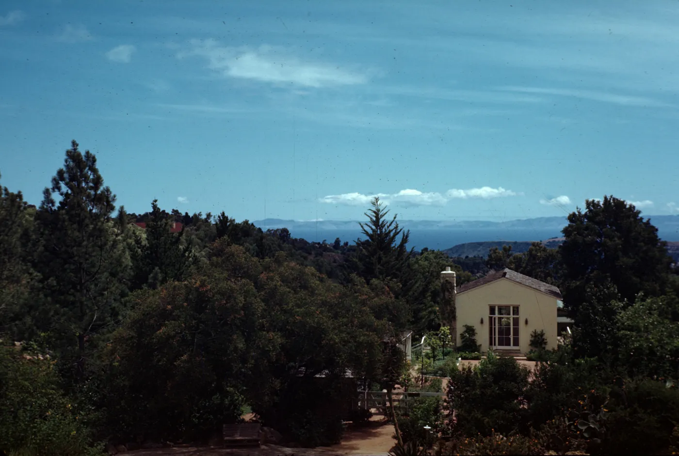 Viewing South, over the Blaksley Library to Santa Cruz Island, June 1944