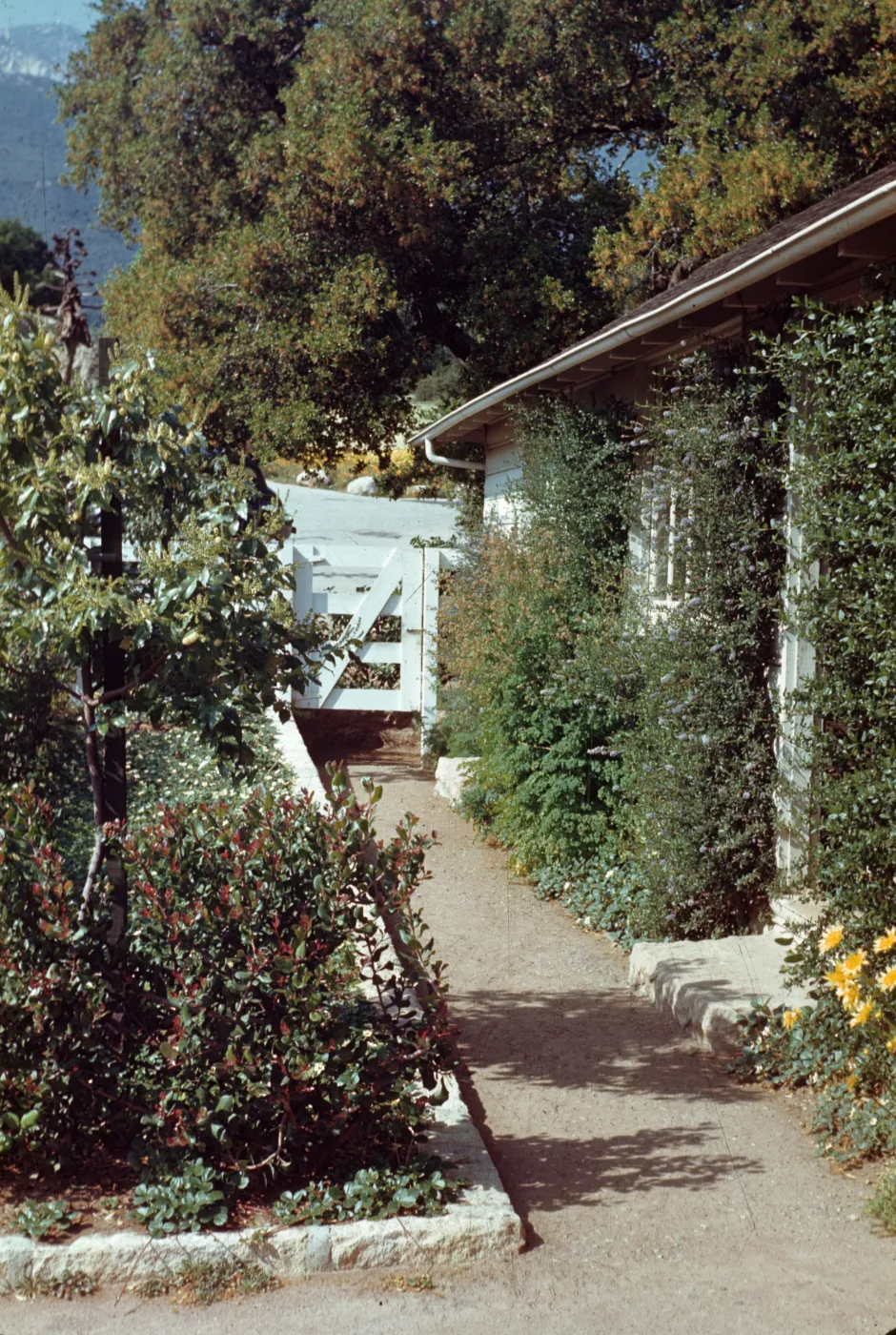 Walkway on east side of Courtyard (before construction of the north wing)