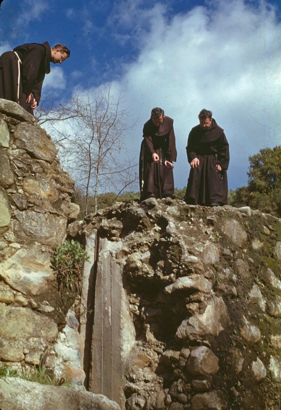 Padres (friars) on Mission Dam