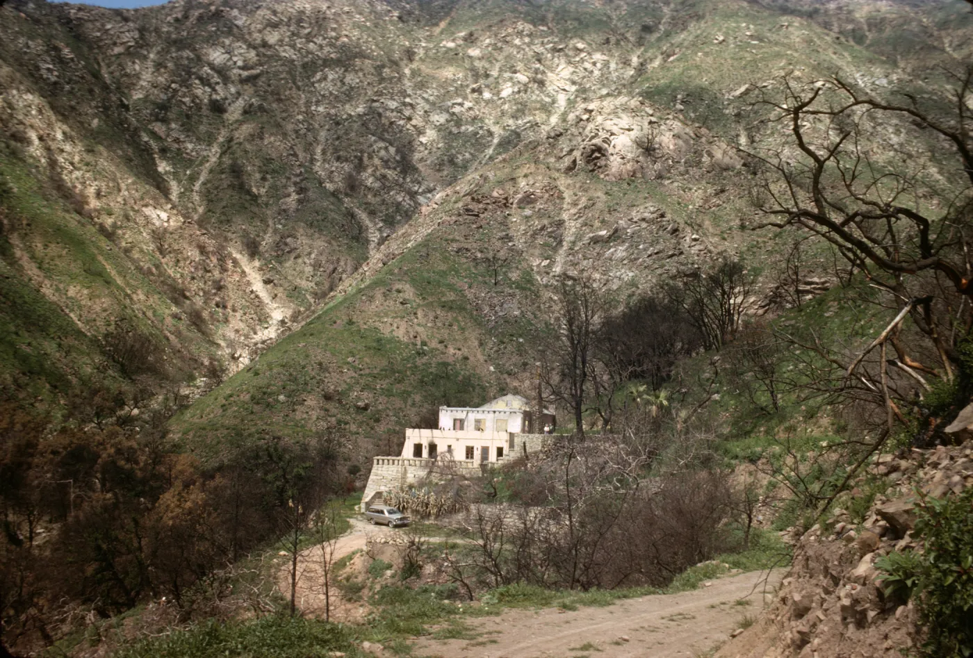 Hot Spring Club, Montecito after the Coyote Fire 1964
