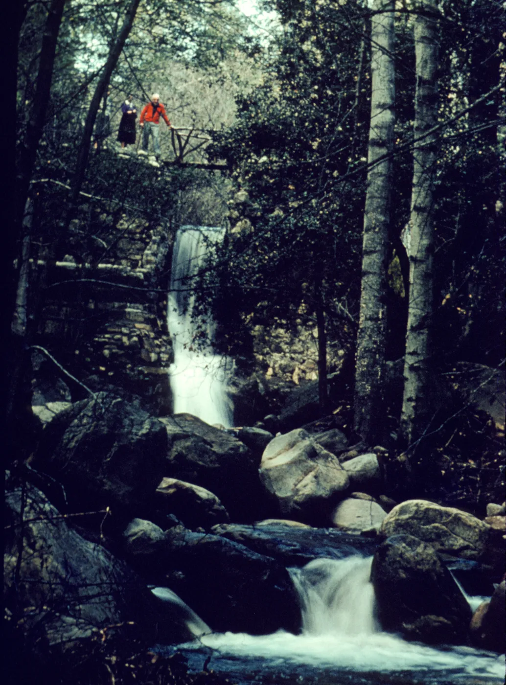 standing on the Old Mission Dam, Mission Creek