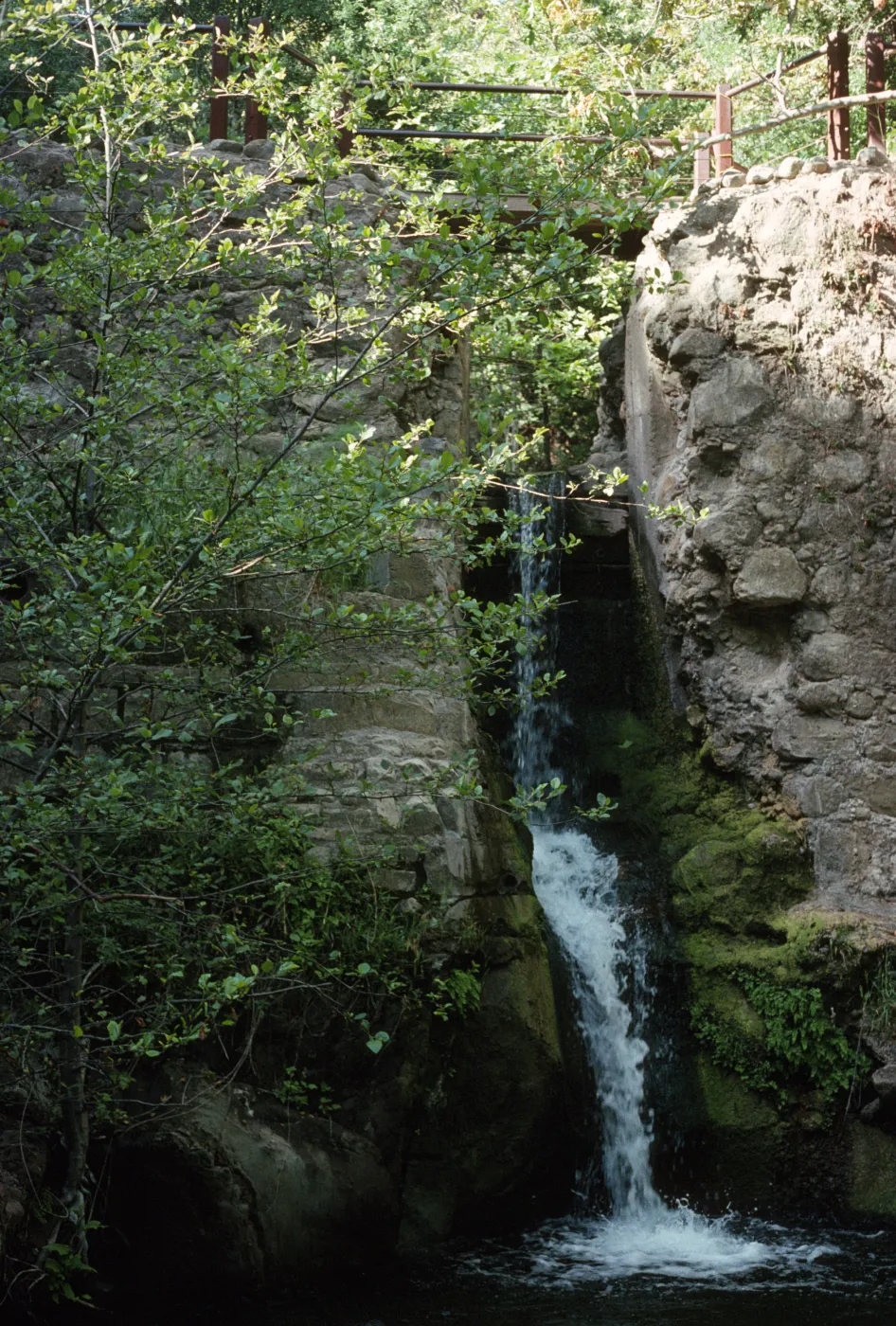 Mission Creek waterfall at the Mission Dam