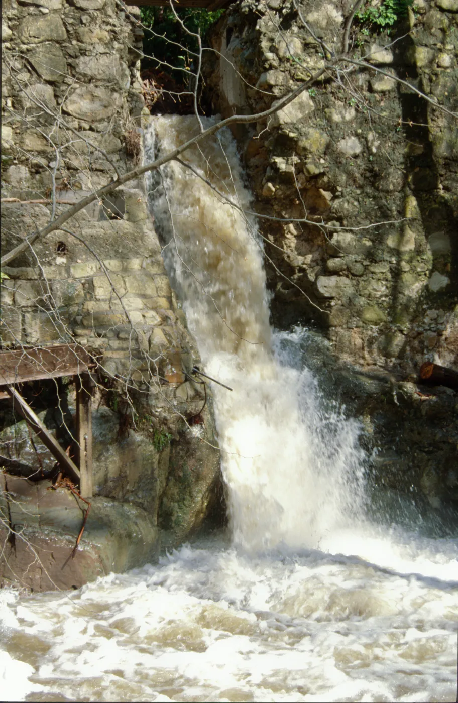 Mission Creek waterfall below Mission Dam