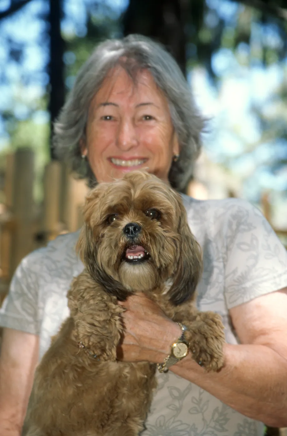 person with dog
