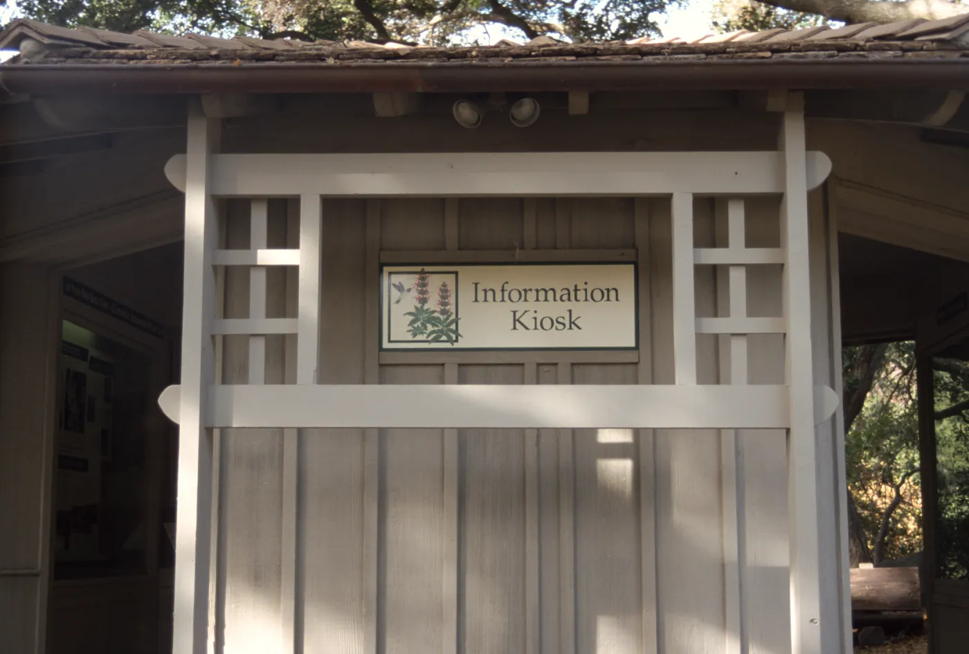 Information Kiosk Renovation with new sign and trellis