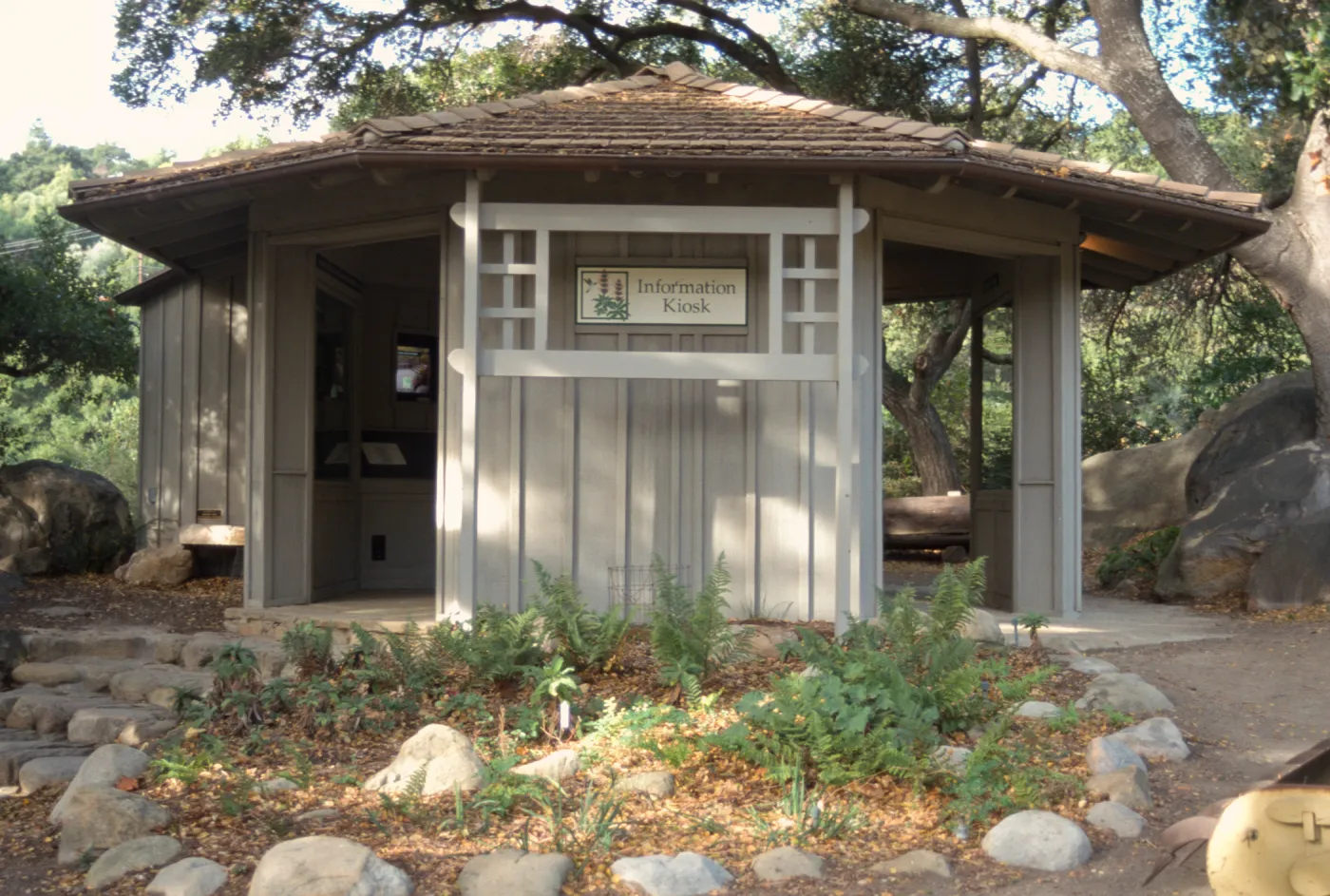 Information Kiosk Renovation with new sign and trellis