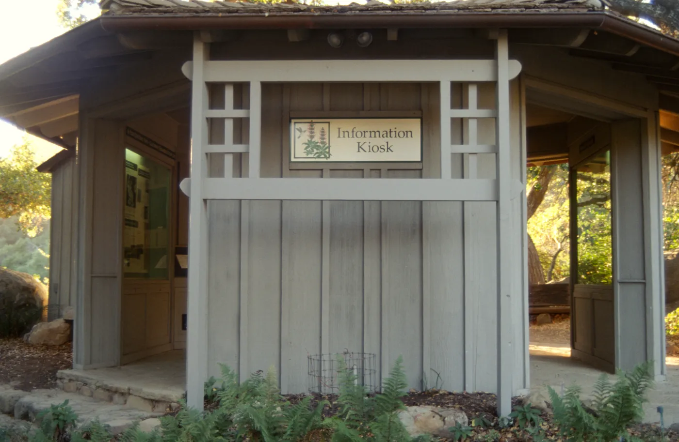 Information Kiosk Renovation with new sign and trellis