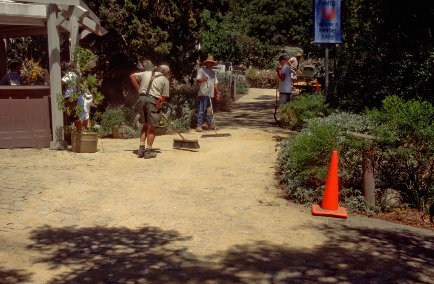 installation of new pavered path at Garden Entrance