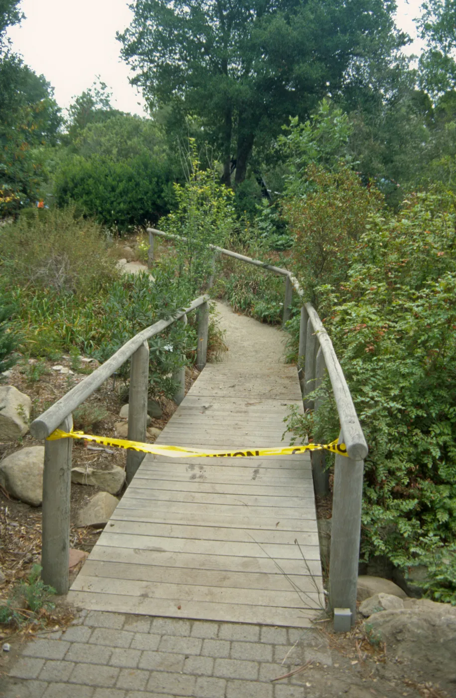 Paving the Arroyo Trail, foot bridge
