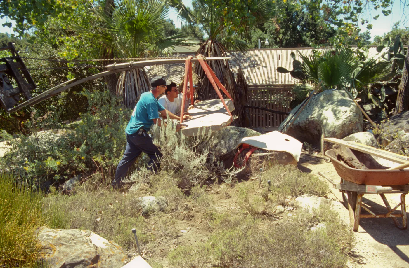 construction and placement of the Pritzlaff Bench in the Desert Section, 2000