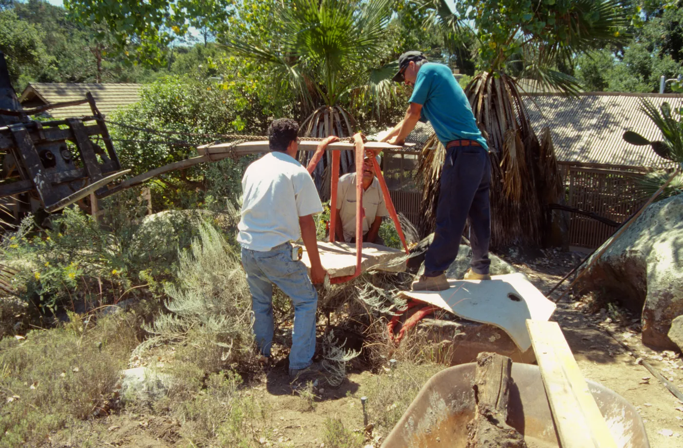 construction and placement of the Pritzlaff Bench in the Desert Section, 2000