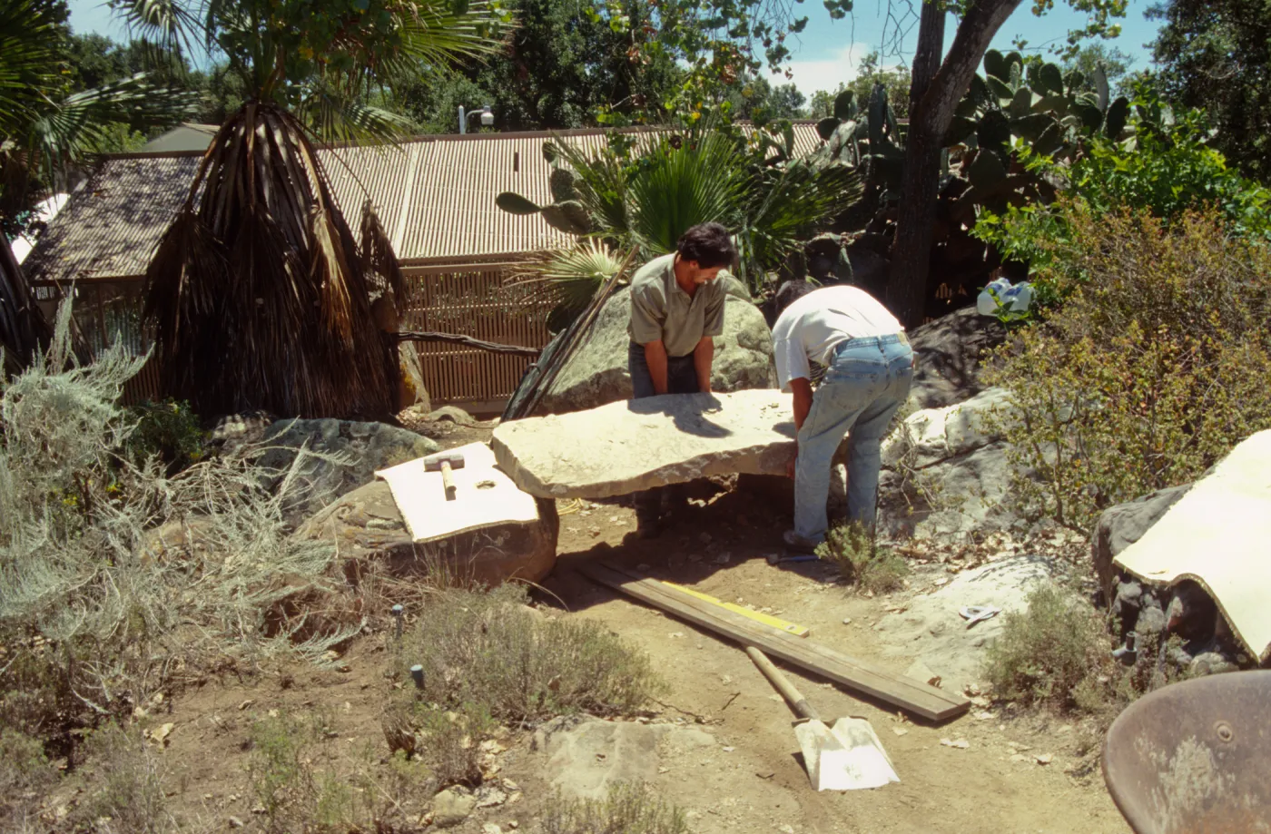 construction and placement of the Pritzlaff Bench in the Desert Section, 2000