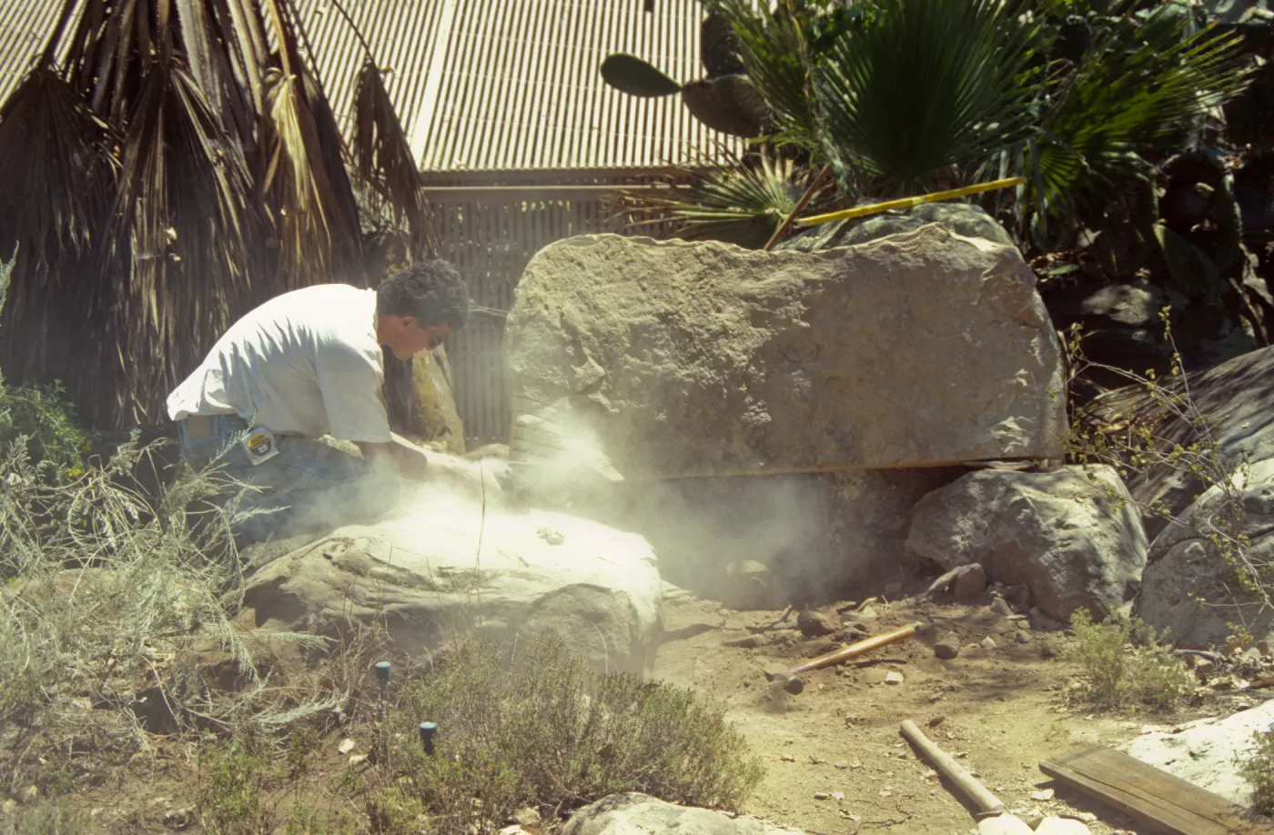 construction and placement of the Pritzlaff Bench in the Desert Section, 2000