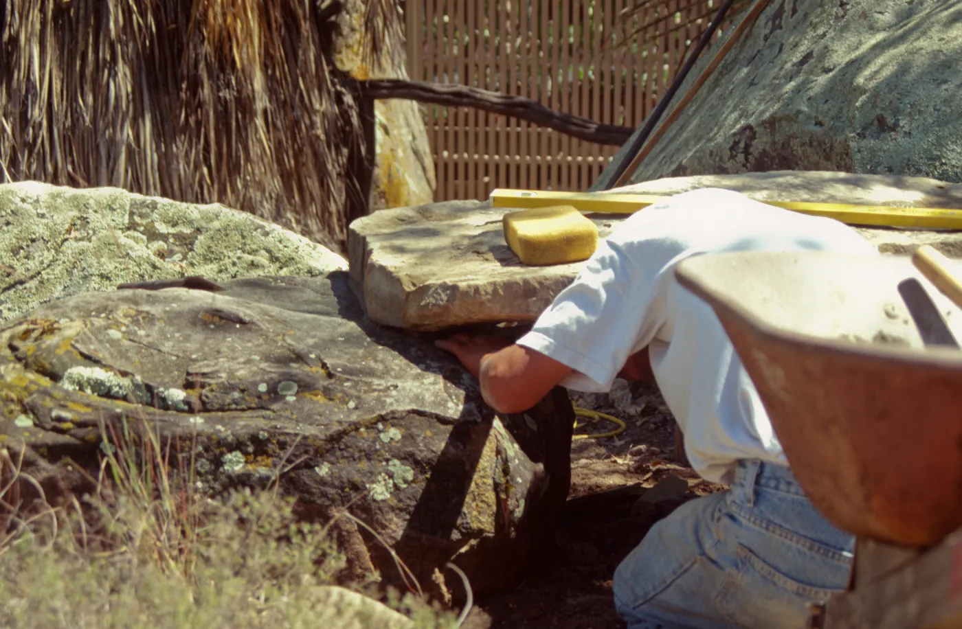 construction and placement of the Pritzlaff Bench in the Desert Section, 2000