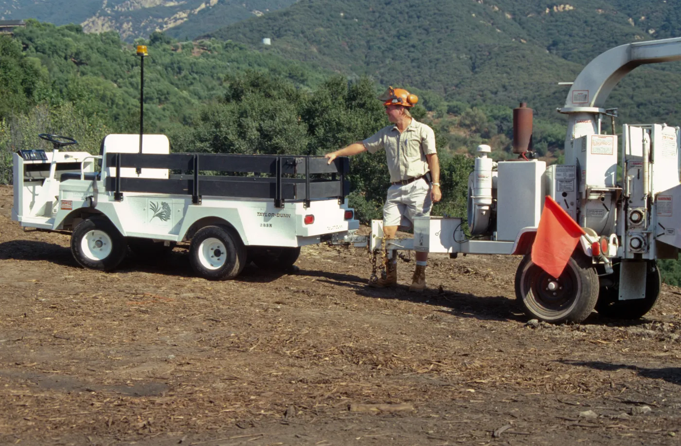 Dave Kershaw, new electric cart with chipper