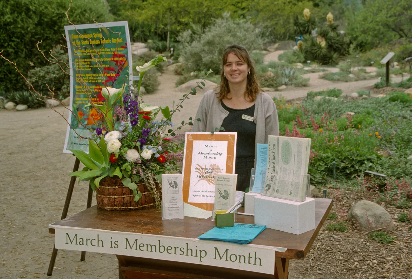 Mission Waterworks & Fiber Arts Exhibit, membership Table