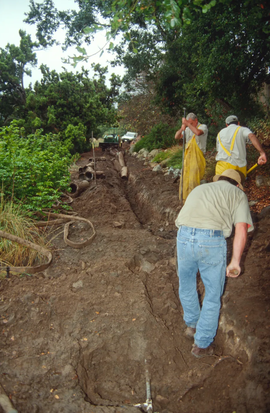 Broken water main in the Meadow