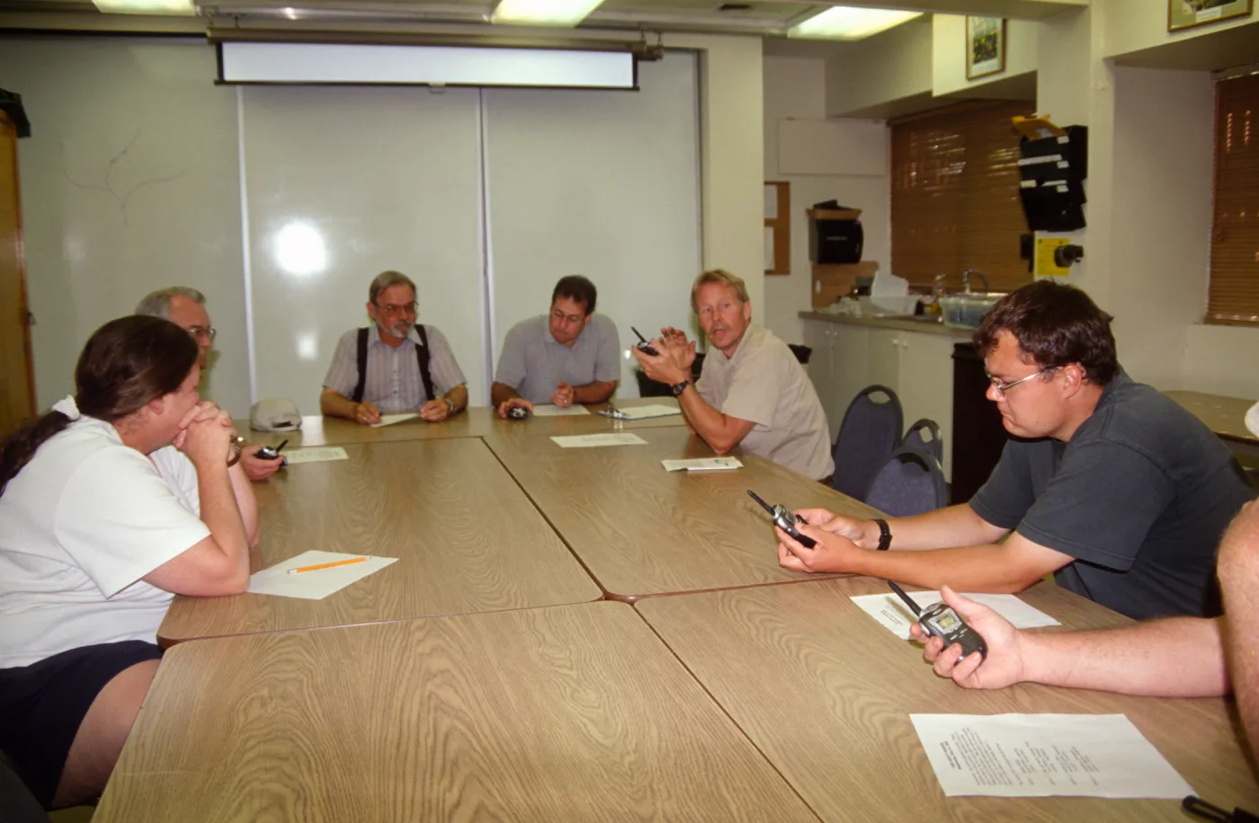 SBBG staff emergency preparation exercise, radio test