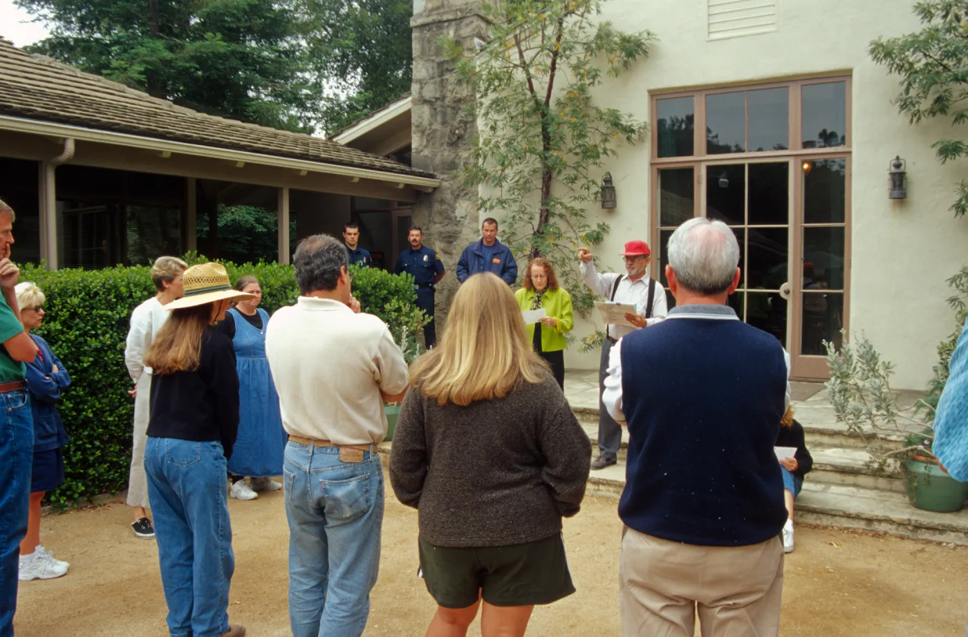 Fire Drill, SBBG staff emergency preparation exercise, Courtyard