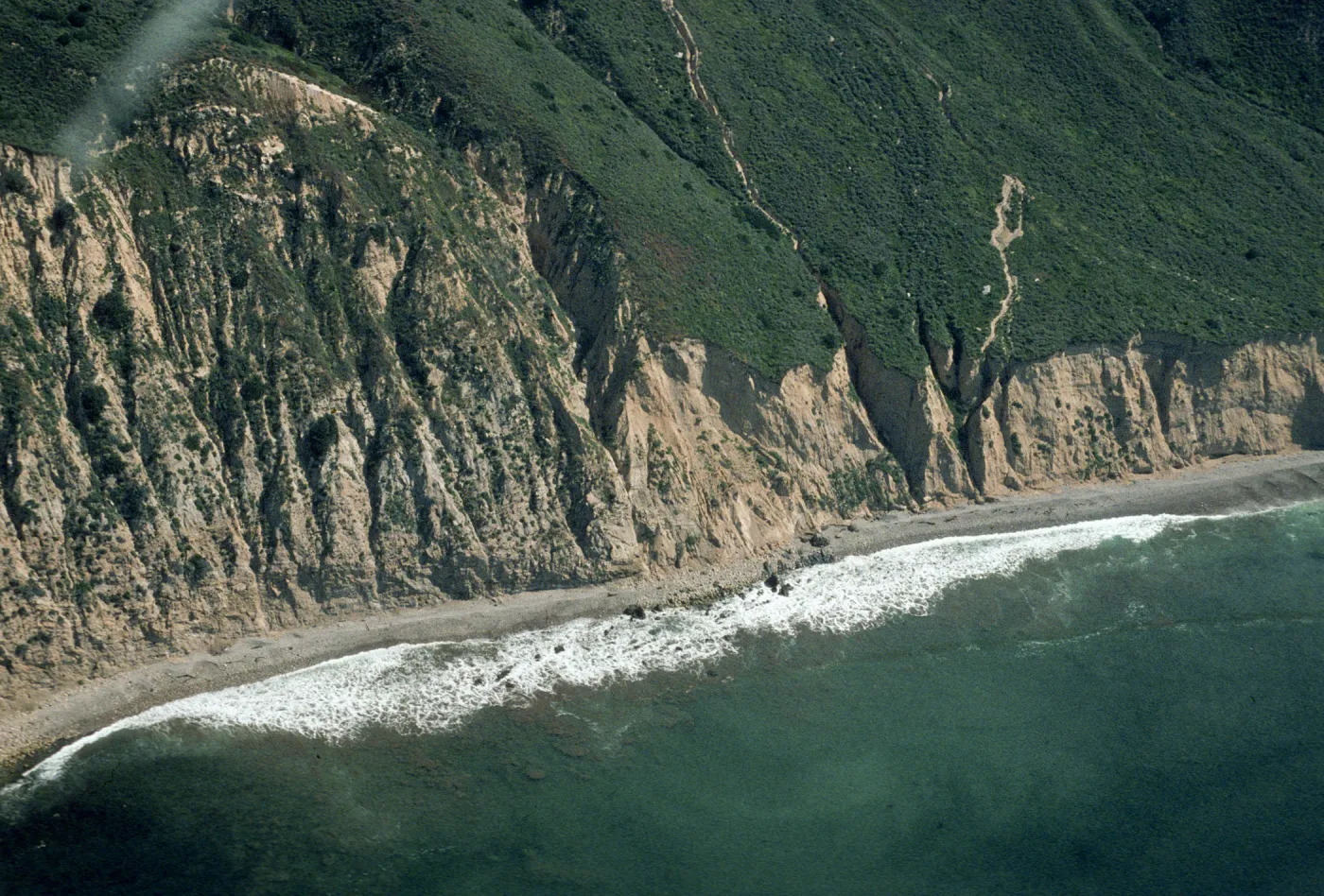 Valley Anchorage, Santa Cruz Island, from the air
